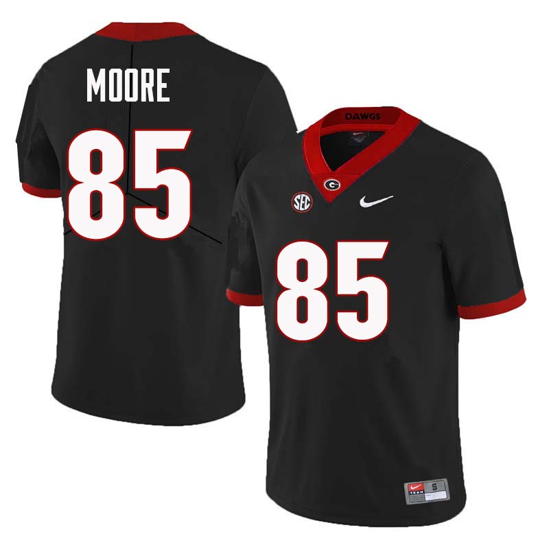 Men Georgia Bulldogs #85 Cameron Moore College Football Jerseys Sale-Black